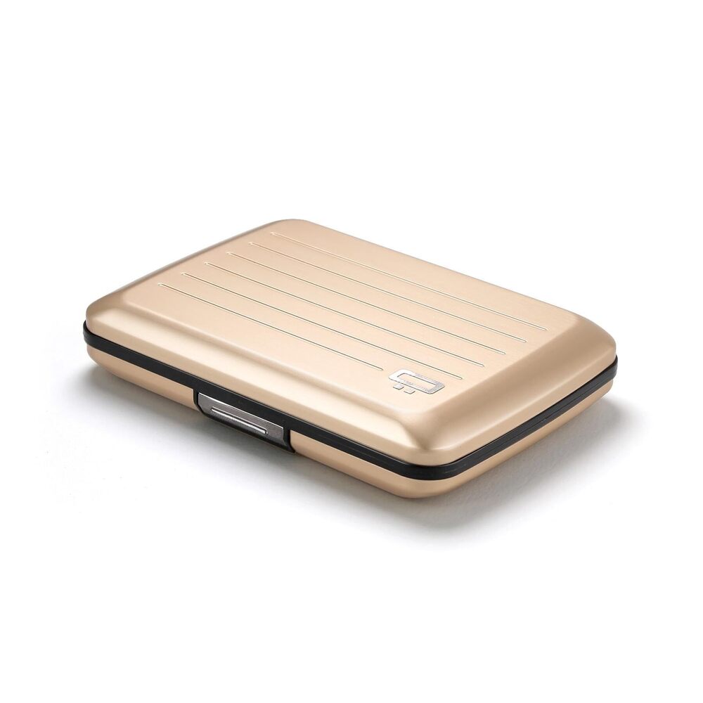 2476 Aluminum card holder with metal lock, RFID protection against fraud